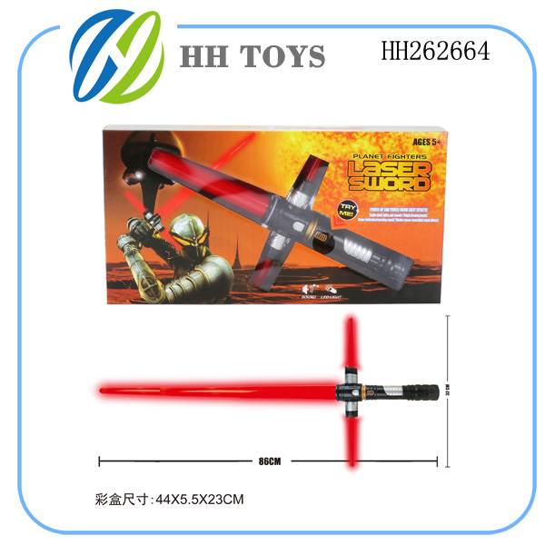 灯光声音3管伸缩剑