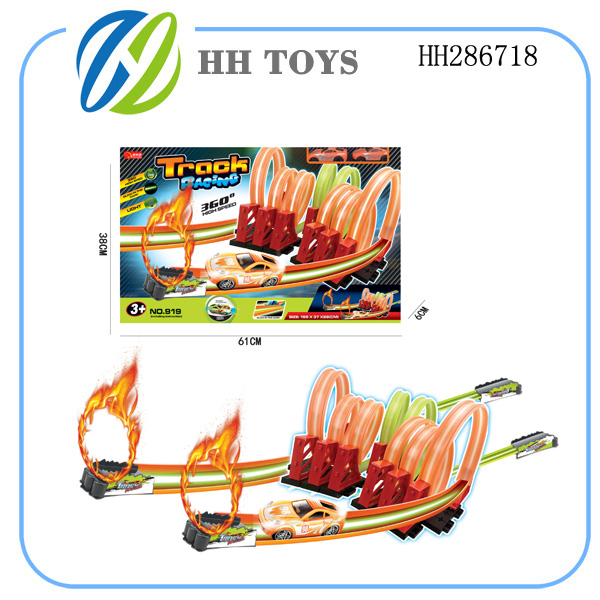 Double track luminous track car
