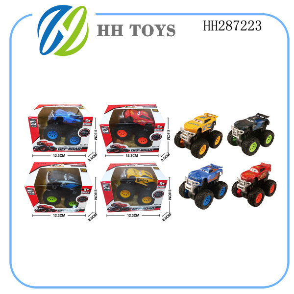 Double inertia stunt wheel alloy car (4 mixed)