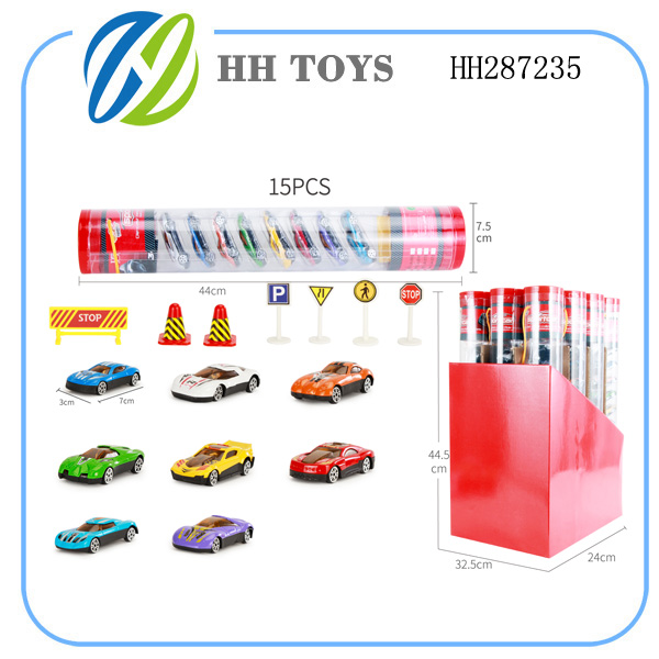 The sliding alloy car is equipped with 8 cylinders