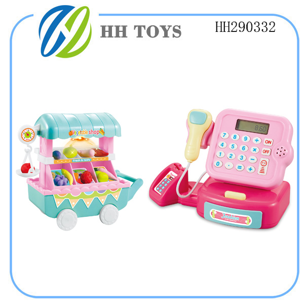 Vegetable cart + cash register