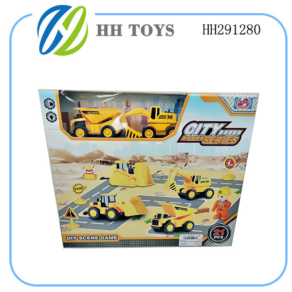 Pull back engineering car puzzle