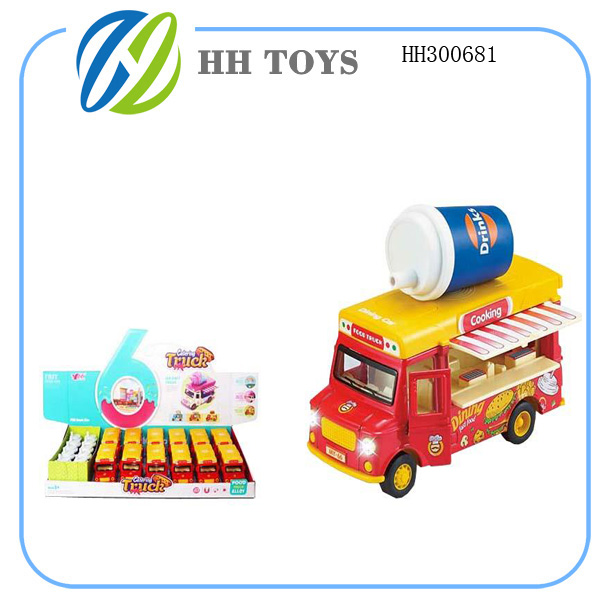 1:36Q版回力开门合金感应餐车（12pcs）