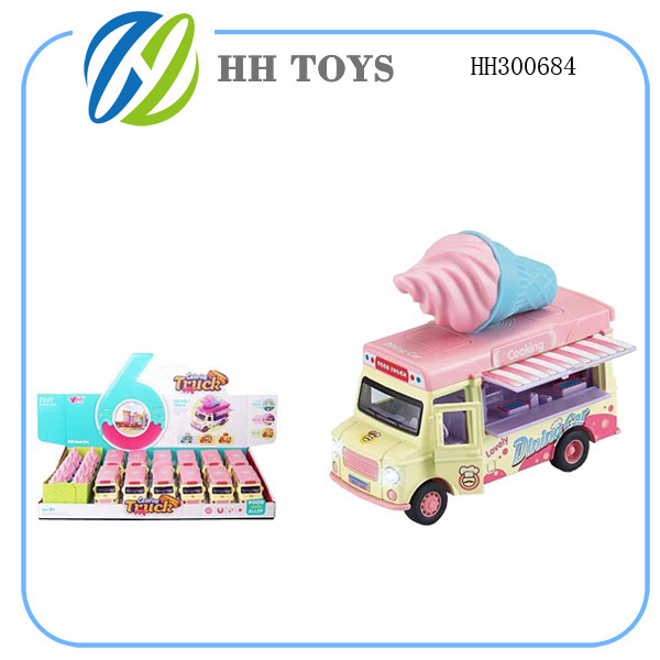 1:36Q版回力开门合金感应餐车（12pcs）