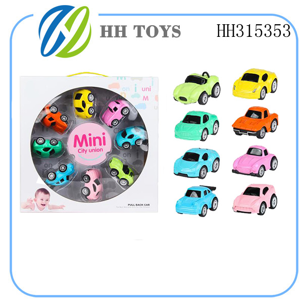 Q版合金回力跑车 8PCS