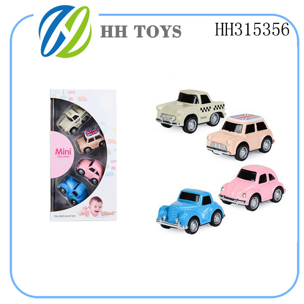 Q版迷你合金老爷车 4PCS