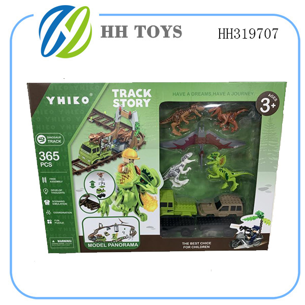 Dinosaur scene B/O Building blocks track
