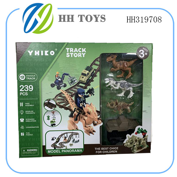 Dinosaur scene B/O Building blocks track