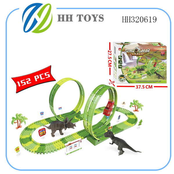 Dinosaur double circular rail electric railcar