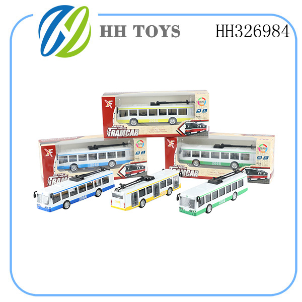 1:90合金巴士电车回力跑车