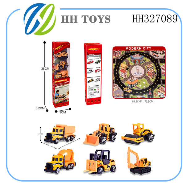Sliding alloy Engineering vehicle +carpet