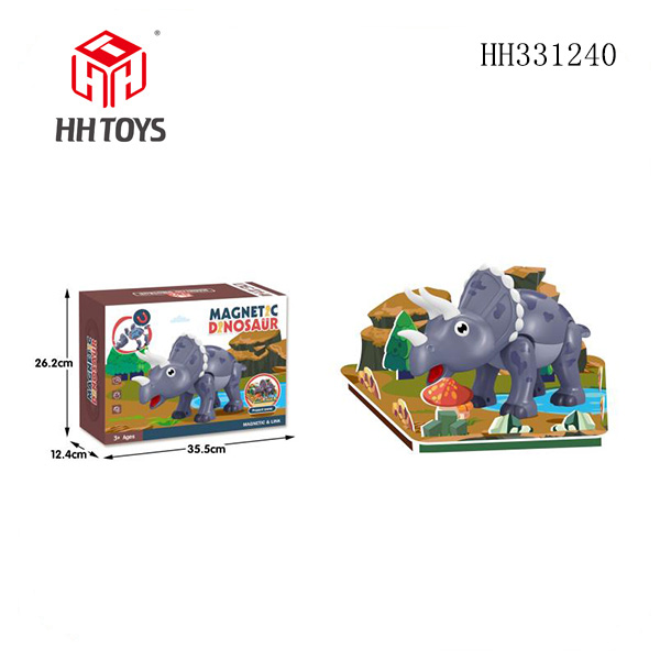 Magnetic assembled dinosaur