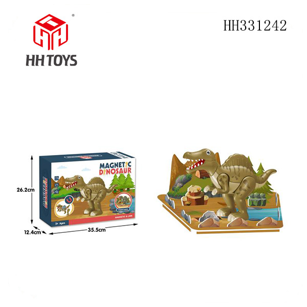 Magnetic assembled dinosaur