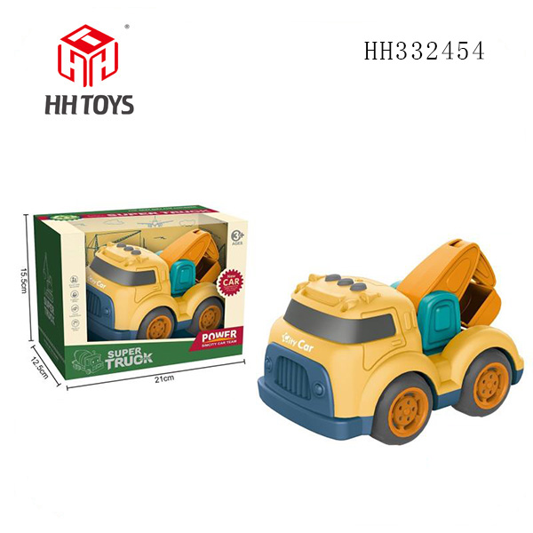 Cartoon Slide engineering vehicle