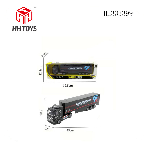 1:48 tractor pull back container truck (alloy)