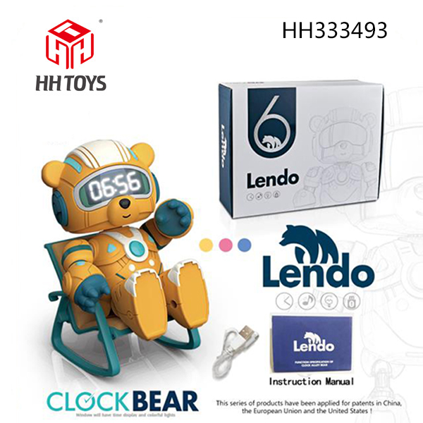 alloy Mechanical alarm clock bear