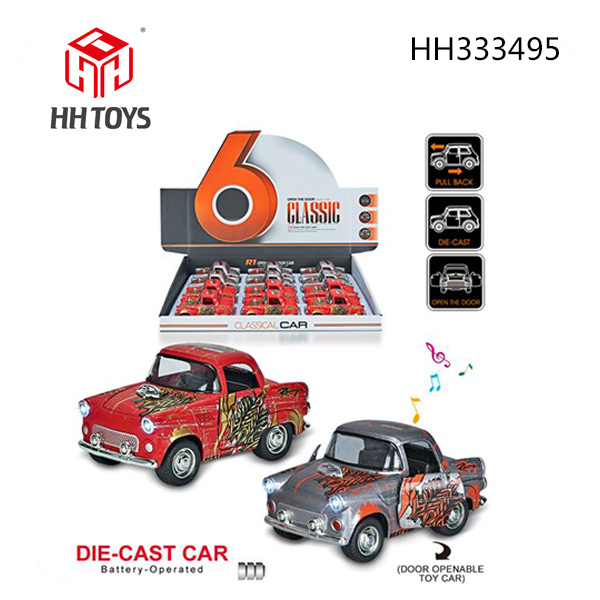 1:38 alloy Pull back Vintage car