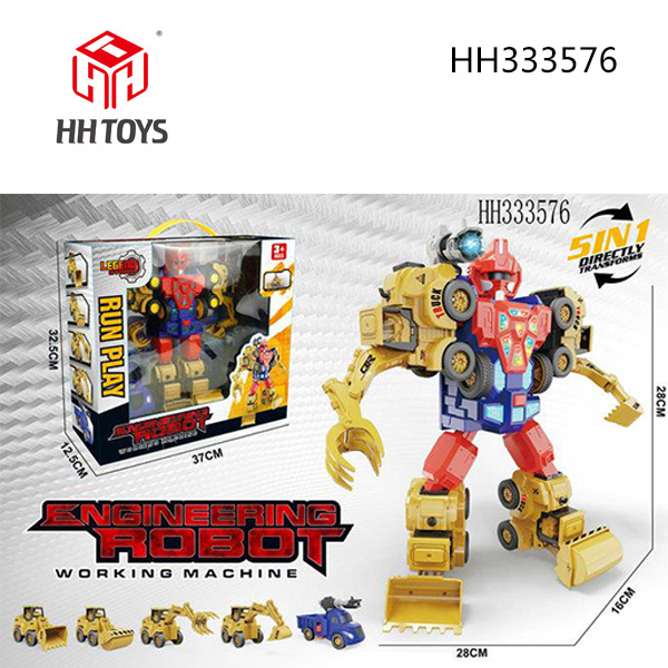 Construction vehicle integrated robot (light and music)