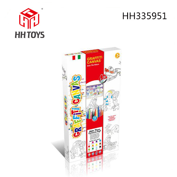 中号彩色缤纷圣诞水画布