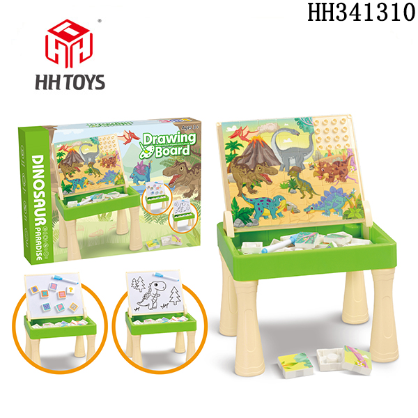 Building block puzzle drawing table