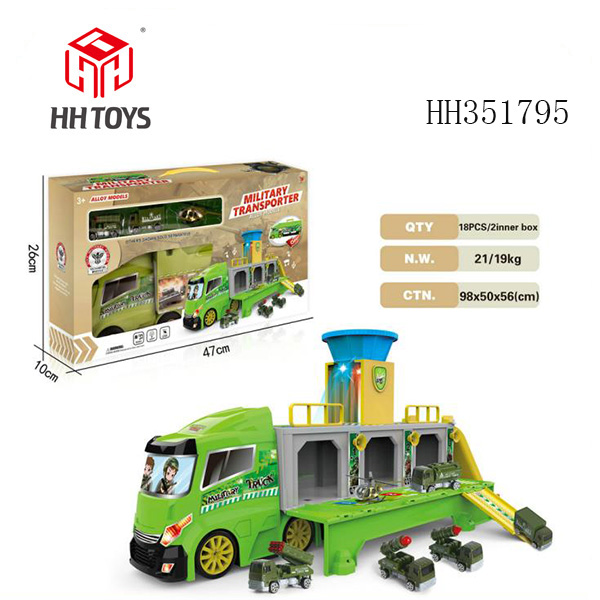 Military storage trailer parking lot