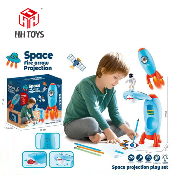 Space rocket projection drawing machine