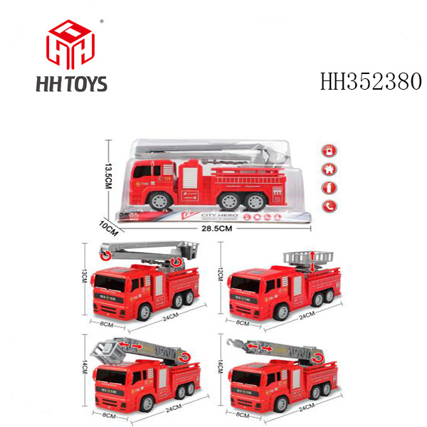 Light, alarm and inertia fire truck (excluding electricity)