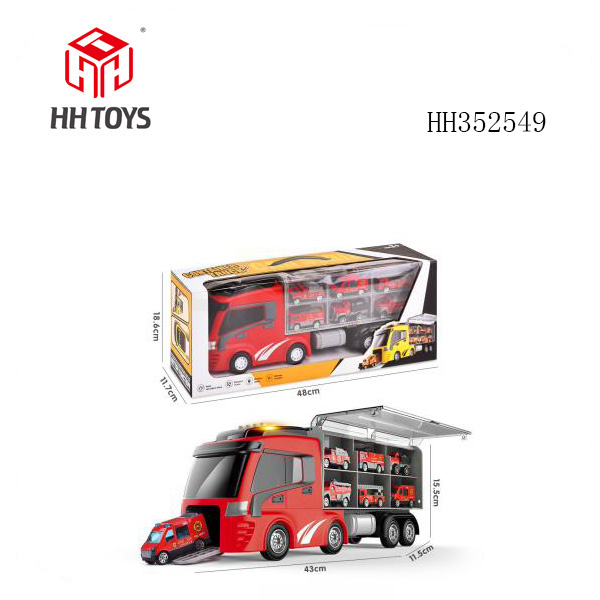 Storage of fire container trucks