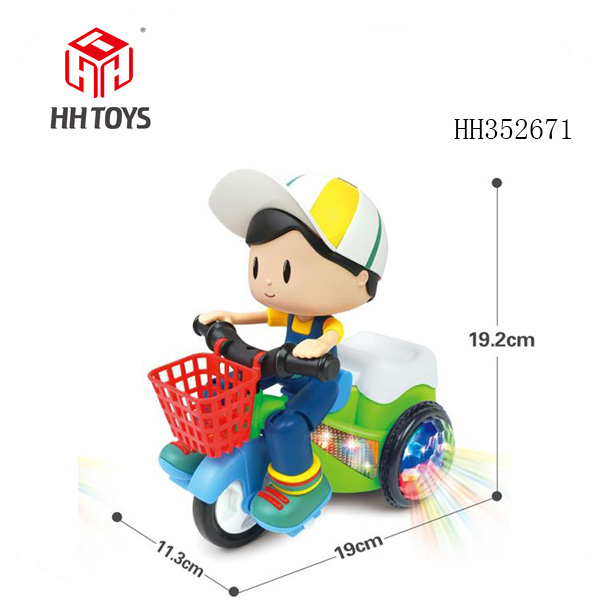 Electric light music boy stunt tricycle