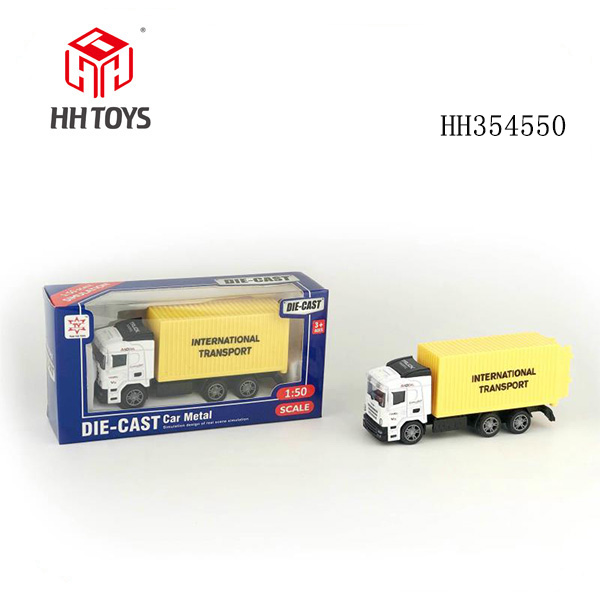 1:64 alloy pull back sanitation container car model