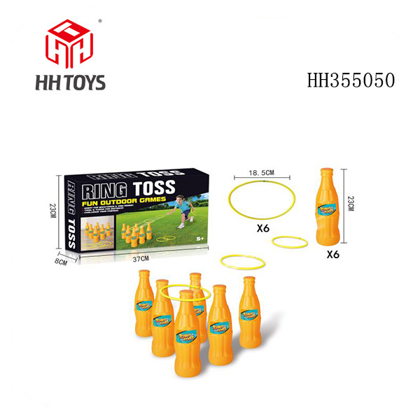 Cola bottle hoop game