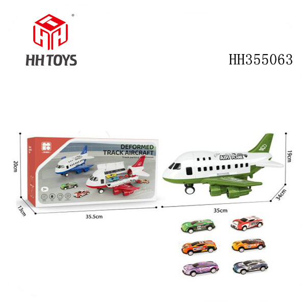 Inertial DIY storage aircraft with 6 iron cars,not mixed color