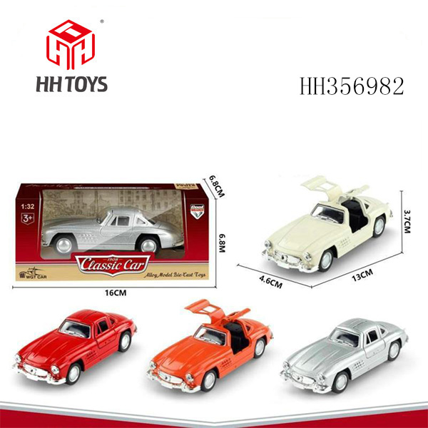 1:32 alloy pull-back classic car Mercedes