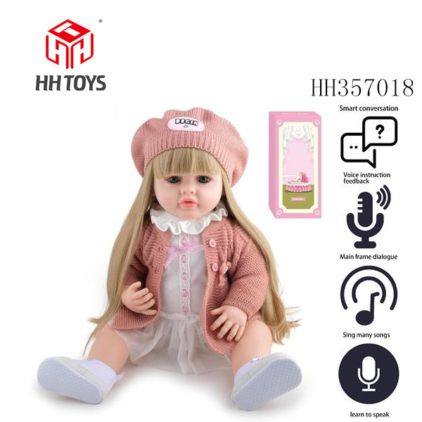 55cm Reborn doll with talking,recording and repeating function,not incl.batt.(Spanish,English,Russian and Arabic IC for choice)