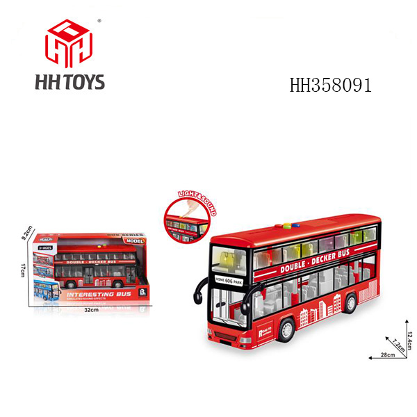 Sound and Light Inertia Double decker Bus - Red