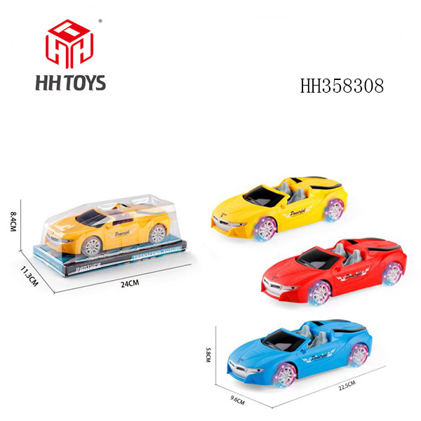 1: 18 BMW Inertia Convertible Racing Car+Four Wheel Colorful Lights (including AG13 Three Button Battery)