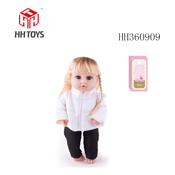 38CM Reborn Doll Small Full Soft Rubber Can Drink Water and Urine, Car Hair, with Nipple, Drinking Bottle, Diaper, Birth Card