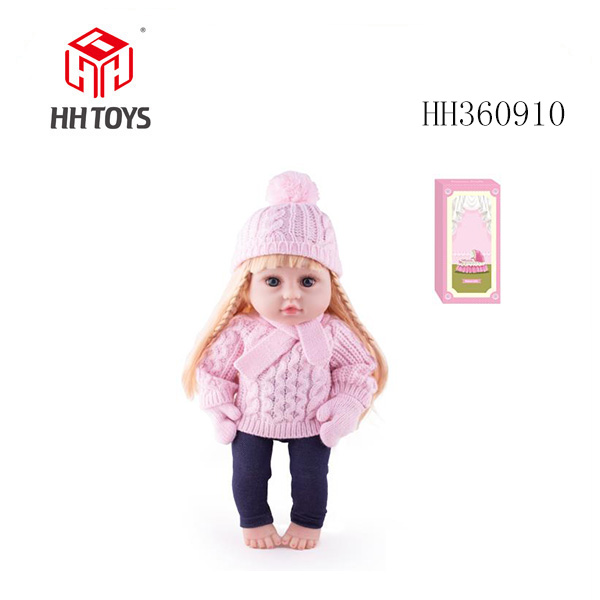 38CM Reborn Doll Small Full Soft Rubber Can Drink Water and Urine, Car Hair, with Nipple, Drinking Bottle, Diaper, Birth Card
