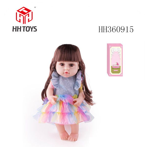 38CM Reborn Doll Small Full Soft Rubber Can Drink Water and Urine, Car Hair, with Nipple, Drinking Bottle, Diaper, Birth Card