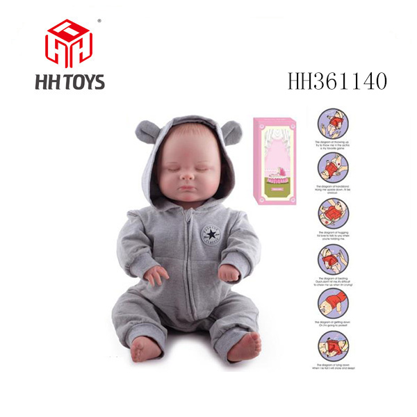 60厘米重生娃娃高仿真婴儿娃娃，（手工绘发）全身软胶，带奶瓶，磁性奶嘴，尿布，出生卡，带重力感应发声功能