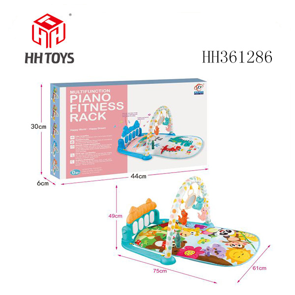 Mushroom house pedal piano fitness rack green