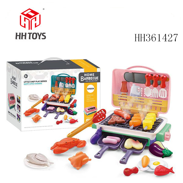 仿真烧烤架带喷雾变色（灯光音效）