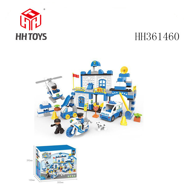 城市警察兼容乐高大颗粒积木（116PCS）早教认知场景玩具VOV