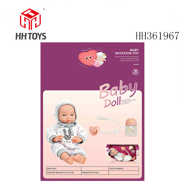 10寸初生婴儿（全搪胶）+配件