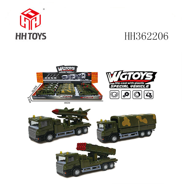 合金回力军事车*12只