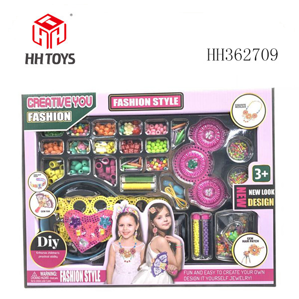 过家家玩具 串珠玩具发夹项链套装