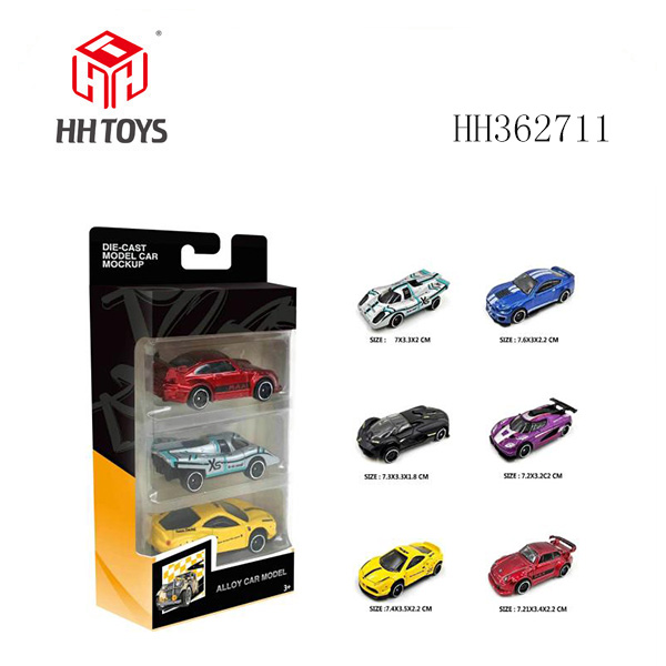 1:64合金车6款3只盒装