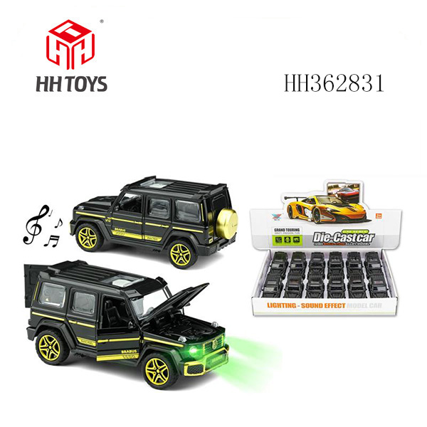 1:32 合金车 黑金版大G 五开灯光音乐 回力（12只装）