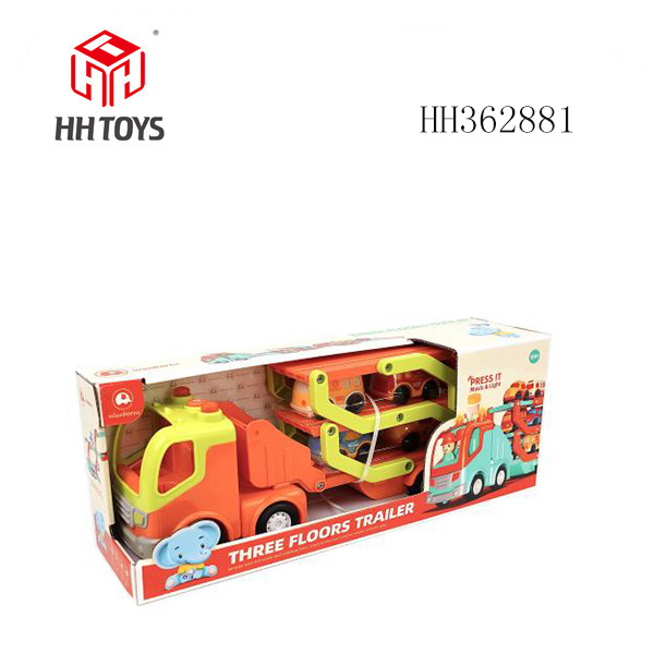 Plastic flat head mixer truck with music, lighting, and electric package