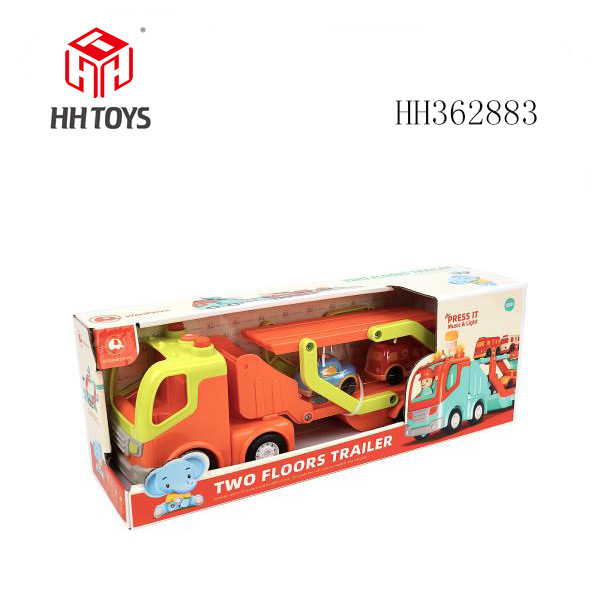 Plastic flat head 2-layer trailer with music, lighting, and electric package